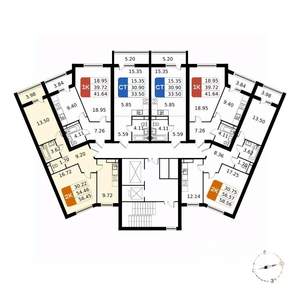 2-к квартира, вторичка, 56м2, 11/17 этаж