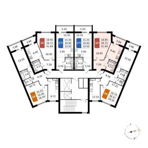 1-к квартира, вторичка, 42м2, 4/17 этаж