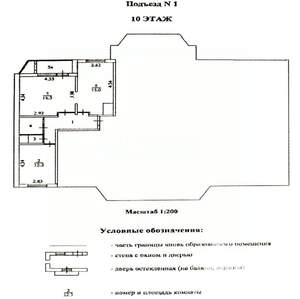 2-к квартира, вторичка, 58м2, 10/19 этаж