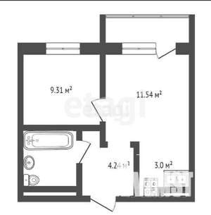 1-к квартира, вторичка, 33м2, 6/18 этаж
