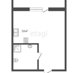 Студия квартира, вторичка, 28м2, 7/17 этаж