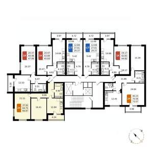 2-к квартира, вторичка, 67м2, 11/17 этаж
