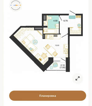 Студия квартира, вторичка, 32м2, 14/17 этаж