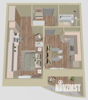 1-к квартира, сданный дом, 46м2, 11/17 этаж