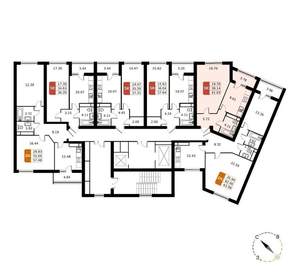 1-к квартира, вторичка, 41м2, 14/17 этаж