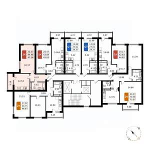 1-к квартира, вторичка, 47м2, 16/17 этаж