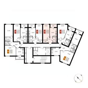 1-к квартира, вторичка, 38м2, 2/17 этаж