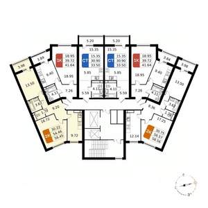 2-к квартира, вторичка, 56м2, 4/17 этаж
