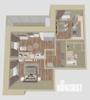 2-к квартира, вторичка, 60м2, 6/17 этаж