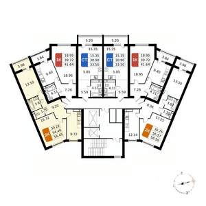 2-к квартира, вторичка, 56м2, 15/17 этаж