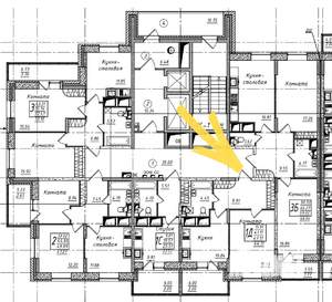 1-к квартира, вторичка, 44м2, 15/17 этаж