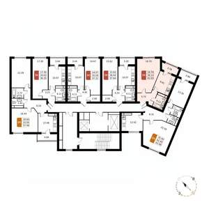 1-к квартира, вторичка, 41м2, 16/17 этаж