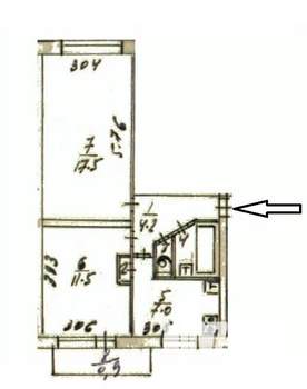 2-к квартира, вторичка, 44м2, 3/5 этаж