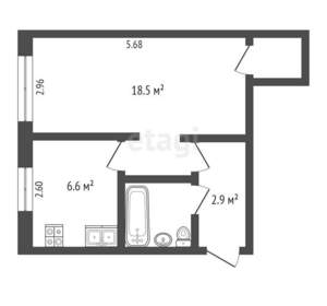 1-к квартира, вторичка, 32м2, 3/4 этаж