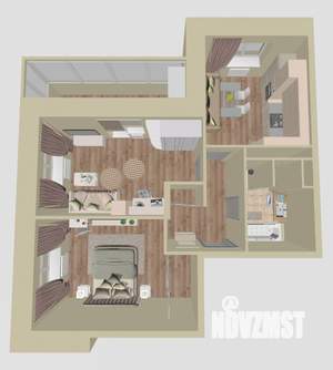 2-к квартира, вторичка, 60м2, 6/17 этаж