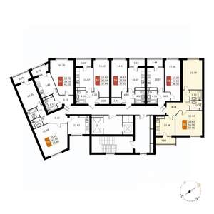 2-к квартира, вторичка, 57м2, 6/17 этаж
