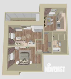 2-к квартира, вторичка, 59м2, 11/17 этаж