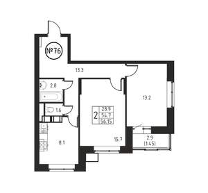 2-к квартира, вторичка, 56м2, 9/12 этаж