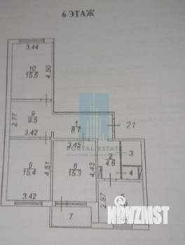 3-к квартира, вторичка, 83м2, 6/17 этаж