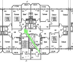 1-к квартира, сданный дом, 42м2, 17/17 этаж