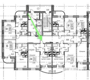 1-к квартира, сданный дом, 46м2, 17/17 этаж