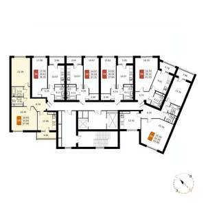 2-к квартира, вторичка, 57м2, 2/17 этаж