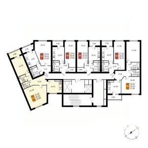 2-к квартира, вторичка, 64м2, 12/17 этаж