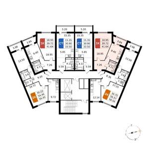1-к квартира, вторичка, 42м2, 5/17 этаж