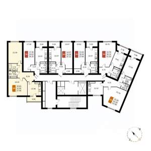 2-к квартира, строящийся дом, 57м2, 12/17 этаж