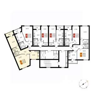 2-к квартира, вторичка, 64м2, 12/17 этаж