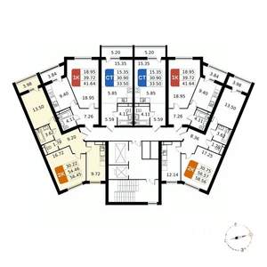 2-к квартира, вторичка, 56м2, 3/17 этаж