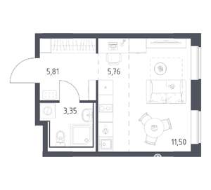Студия квартира, вторичка, 26м2, 2/16 этаж