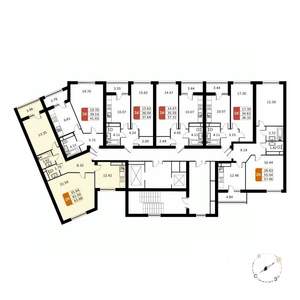 2-к квартира, вторичка, 64м2, 6/17 этаж