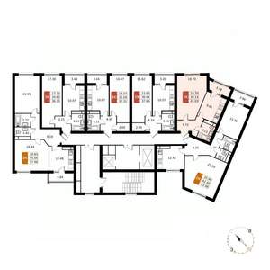 1-к квартира, строящийся дом, 41м2, 6/17 этаж