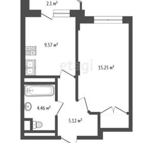 1-к квартира, вторичка, 35м2, 16/17 этаж