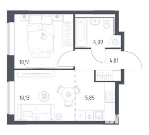 1-к квартира, вторичка, 35м2, 2/16 этаж