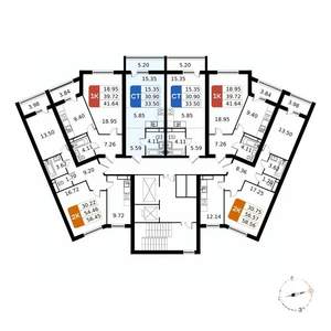 Студия квартира, вторичка, 34м2, 11/17 этаж