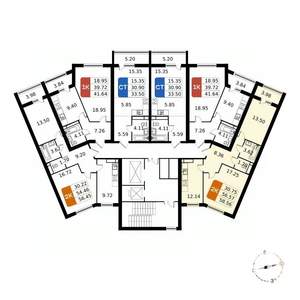 2-к квартира, вторичка, 59м2, 12/17 этаж