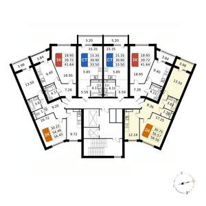 2-к квартира, вторичка, 59м2, 15/17 этаж