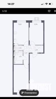 2-к квартира, вторичка, 59м2, 5/17 этаж