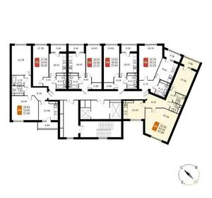 2-к квартира, вторичка, 64м2, 8/17 этаж