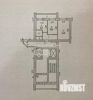 2-к квартира, вторичка, 51м2, 3/15 этаж