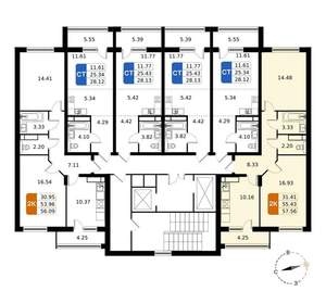 2-к квартира, вторичка, 58м2, 12/17 этаж