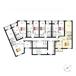 2-к квартира, вторичка, 57м2, 14/17 этаж
