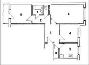 3-к квартира, вторичка, 62м2, 8/10 этаж