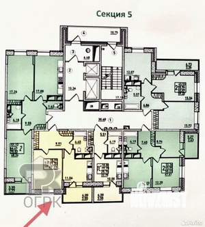 1-к квартира, вторичка, 45м2, 5/17 этаж