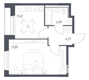 1-к квартира, вторичка, 35м2, 15/16 этаж