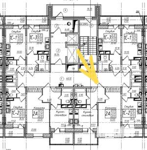 1-к квартира, вторичка, 46м2, 4/17 этаж