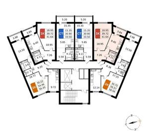 1-к квартира, вторичка, 42м2, 3/17 этаж