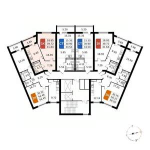 1-к квартира, вторичка, 42м2, 16/17 этаж